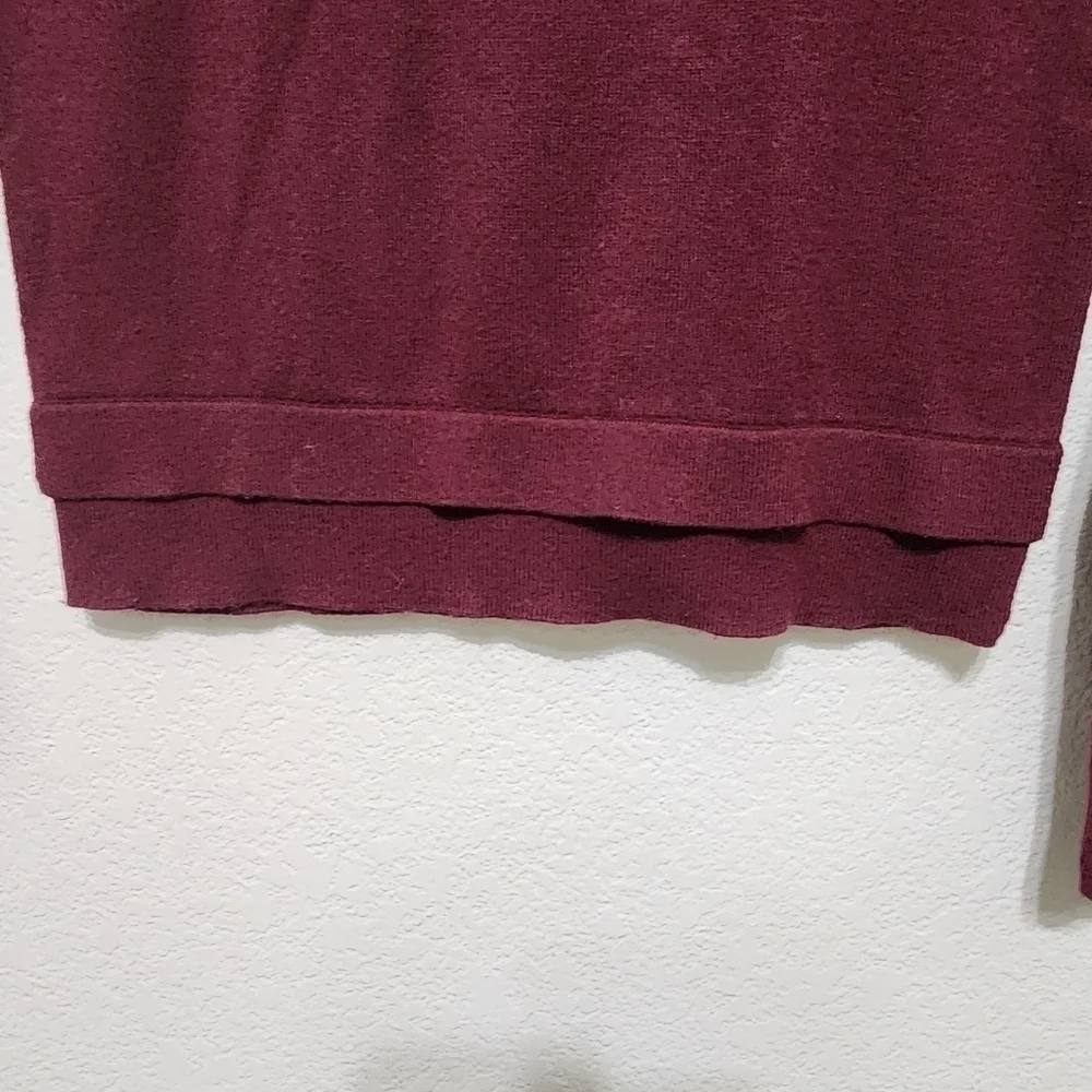 Kate Spade Burgandy Long Sleeve Sweater Size XS